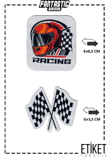 Ütü ile Yapışan Dokuma Arma Patch Yama, Racing Temalı Yarış Arabası Arma Seti (4'lü Paket) fiyatları