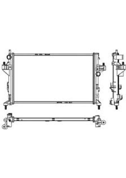 Yüksek Kaliteli Su Radyatörü Opel Astra H 1.7cdtı 2004 ve Üzeri Modeller Için