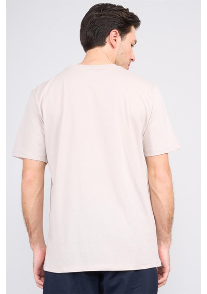 Çetinkaya Chester Polo 3864 Bisiklet Yaka 30/1 Penye Regular Baskılı T-Shirt Vizon fırsatları