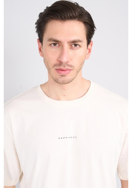 Çetinkaya Mentality 3720 Bisiklet Yaka 30/1 Penye Regular Baskılı T-Shirt Indigo modelleri