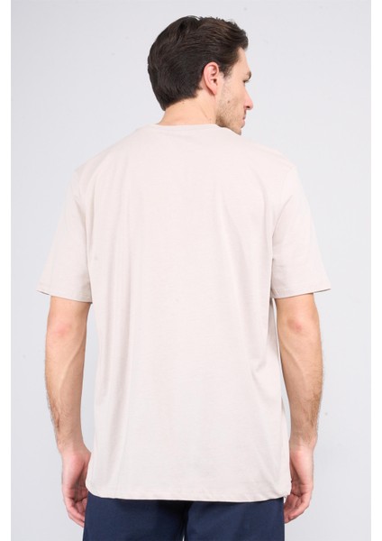 Çetinkaya Chester Polo 3853 Bisiklet Yaka 30/1 Penye Comfort Baskılı T-Shirt Vizon fırsatları