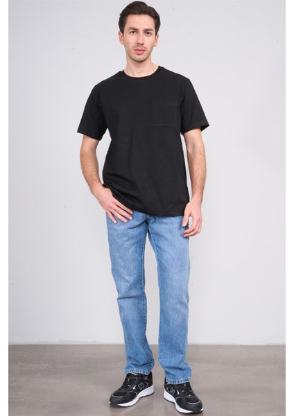 Çetinkaya Mentality 3971 Bisiklet Yaka 16/1 Süprem Regular Cepli T-Shirt Siyah fiyatları