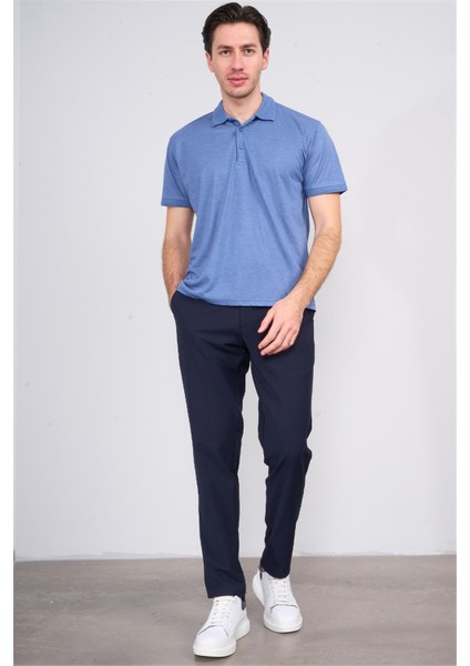 3797 Erkek Polo Yaka 30/1 Pike T-Shirt Indigo fiyatları