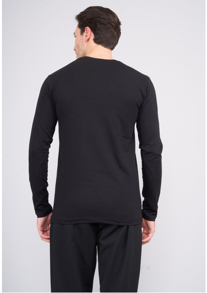 Çetinkaya Mentality 4199 Bisiklet Yaka Uzun Kol Süprem Slimfit Body Siyah fırsatları