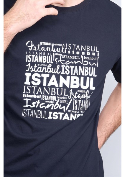 Çetinkaya Mentality 3400 Erkek Bisiklet Yaka Regular Baskılı T-Shirt Siyah modelleri