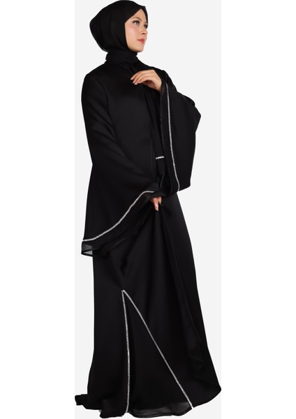 Vip Tasarım Kristal Detayli Ferace (Sadece Abaya ve Şal)