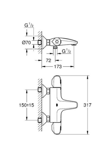 Grohtherm 1000 Termostatik Banyo Bataryası - 34816003 modelleri