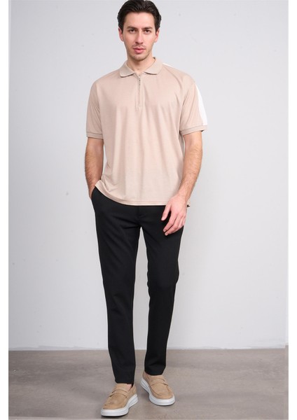 3768 Erkek Polo Yaka Pike T-Shirt Camel fiyatları