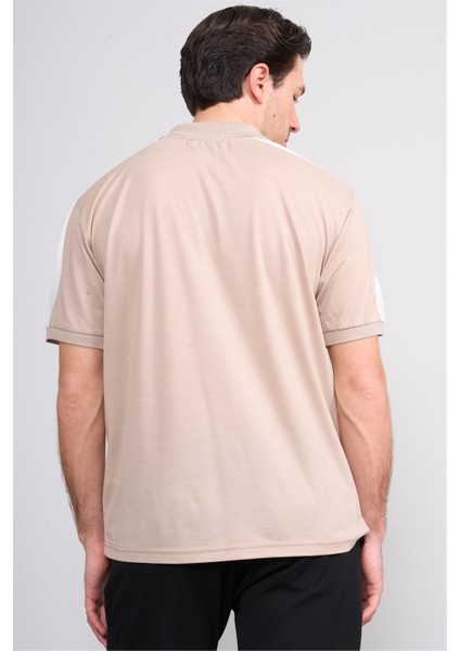 3768 Erkek Polo Yaka Pike T-Shirt Camel fırsatları