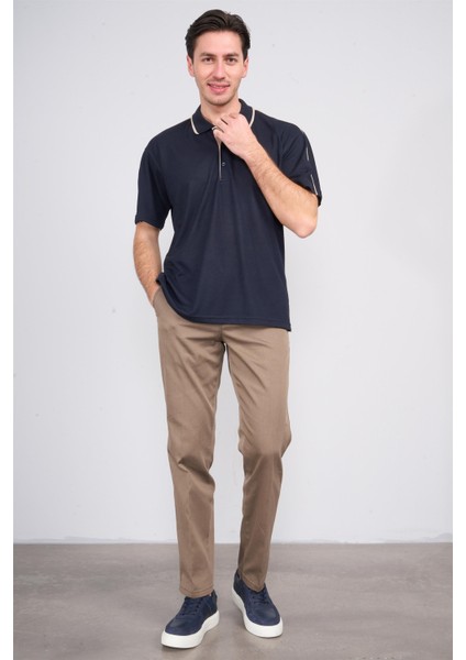 3769 Erkek Polo Yaka Pike T-Shirt Lacivert fiyatları