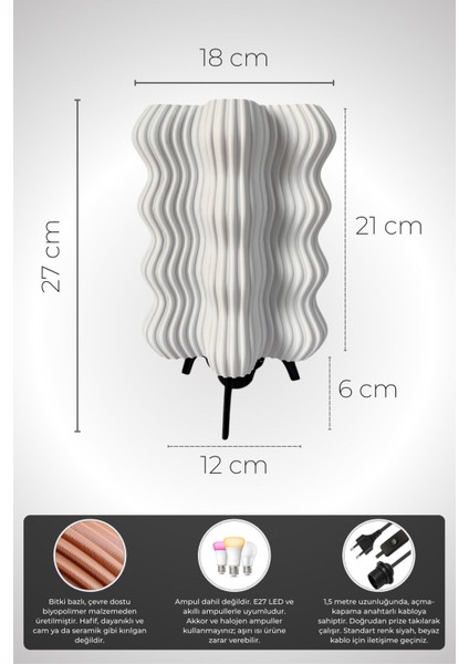 Modern Dalga Desenli Siyah Masa Lambası, Şık ve Dekoratif Aydınlatma Parçası modelleri