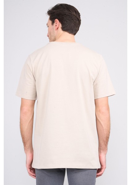 Çetinkaya Mentality 3971 Bisiklet Yaka 16/1 Süprem Regular Cepli T-Shirt Vizon fırsatları