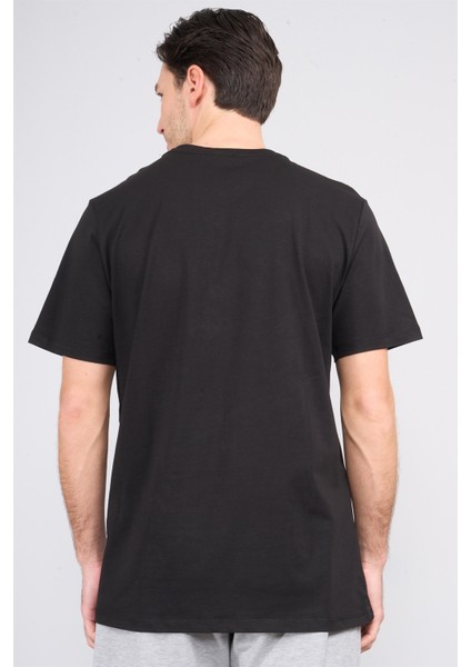 Çetinkaya Mentality 3730 Bisiklet Yaka 30/1 Penye Regular Baskılı T-Shirt Siyah fırsatları