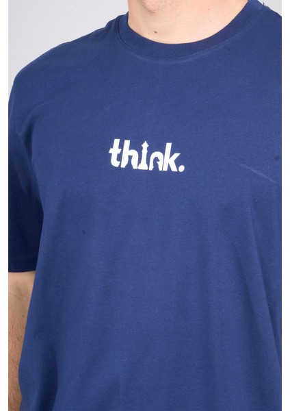 Çetinkaya Chester Polo 3900 Erkek Bisiklet Yaka Pamuk Baskılı Comfort T-Shirt Lacivert modelleri