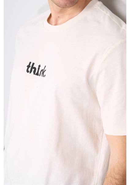 Çetinkaya Chester Polo 3900 Erkek Bisiklet Yaka Pamuk Baskılı Comfort T-Shirt Krem modelleri
