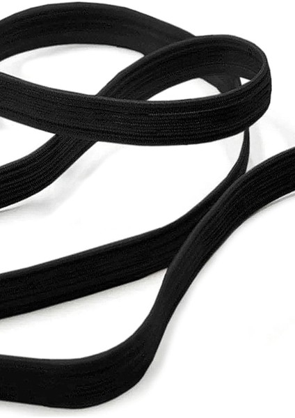Siyah 20 mm 5 mt Dayanıklı Sert Yassı Elastik Şerit Lastik modelleri