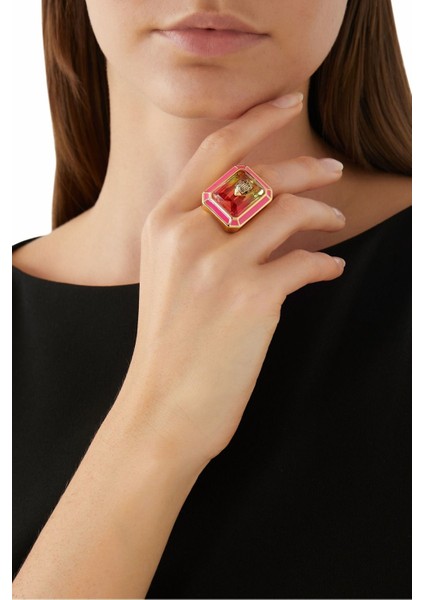 Enamel Cocktail Yüzük, Renkli Mineli ve Şık fırsatları