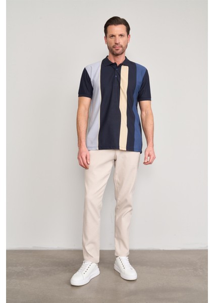 3897 Erkek Polo Yaka 30/1 Ringelli Pike T-Shirt Koyu Lacivert fiyatları
