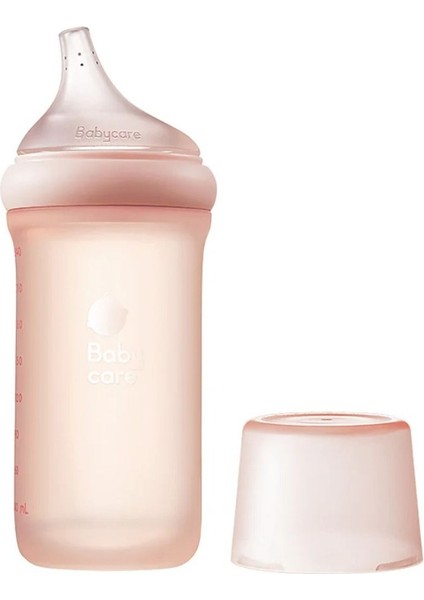 Nopayon Pro Geniş Ağızlı Biberon 6-12 Ay, Pembe