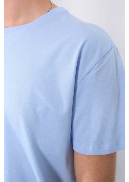 Çetinkaya Mentality 2772B Bisiklet Yaka Basic T-Shirt Nane Mavisi modelleri