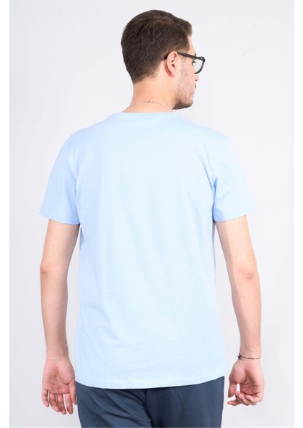 Çetinkaya Mentality 2772B Bisiklet Yaka Basic T-Shirt Nane Mavisi fırsatları