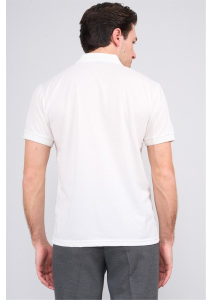 3797 Erkek Polo Yaka 30/1 Pike T-Shirt Krem fırsatları