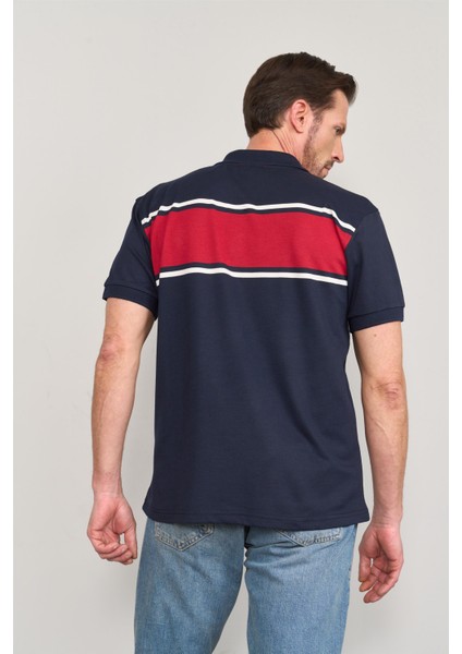 4110 Erkek Polo Yaka 30/1 Ringelli Pike T-Shirt Lacivert fırsatları