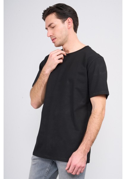 Çetinkaya Mentality 3880 Bisiklet Yaka 16/1 Süprem Regular T-Shirt Siyah