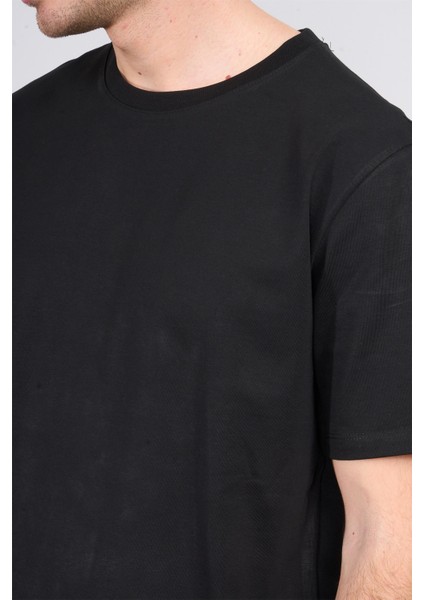 Çetinkaya Mentality 3880 Bisiklet Yaka 16/1 Süprem Regular T-Shirt Siyah modelleri