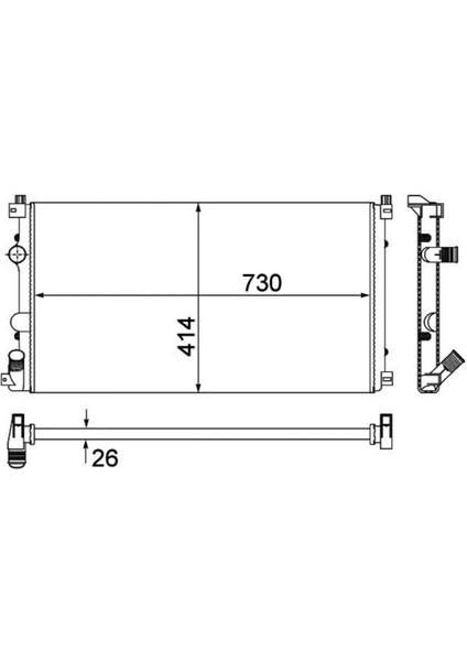 Renault Master Iı Movano 2.5 Dcı Mekanik Su Radyatörü Uyumlu