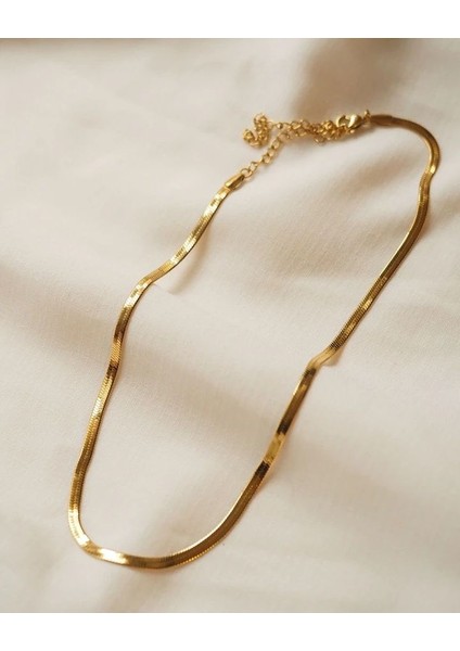 14 Ayar Altın Kaplama Italyan Ezme Zincir