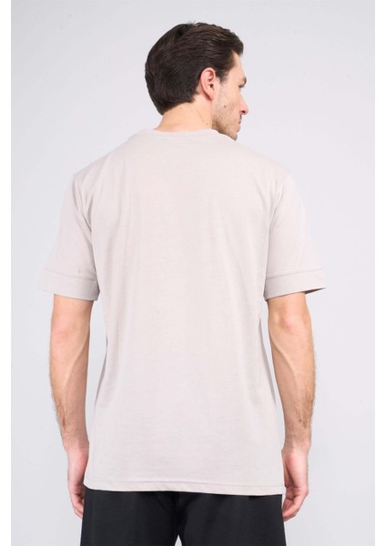 Çetinkaya Mentality 3967 Bisiklet Yaka Penye Regular Baskılı Tshirt Vizon fırsatları