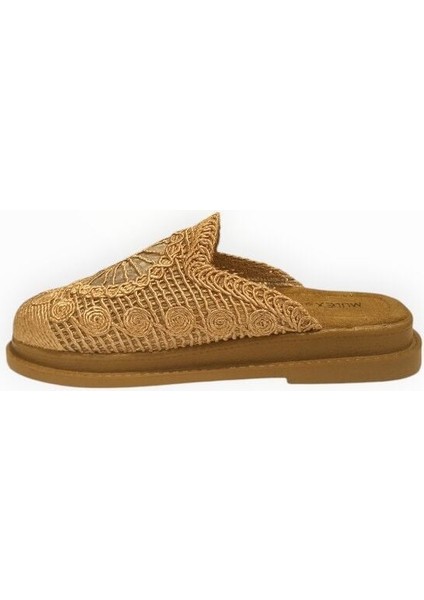 Kadın Örgü Işlemeli Önü Kapalı Terlik Vizon - 38 fırsatları