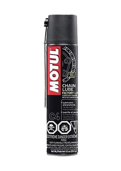 C4 Chain Lube Factory Line Zincir Yağı 6 x 400 ml