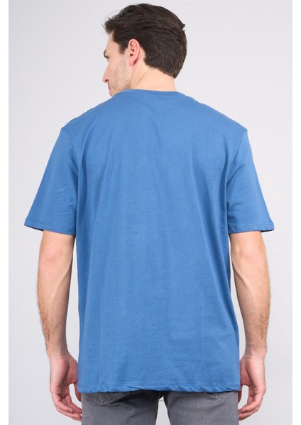 Çetinkaya Chester Polo 3863 Bisiklet Yaka 30/1 Penye Comfort Baskılı T-Shirt Indigo fırsatları