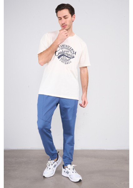 Çetinkaya Mentality 3807 Bisiklet Yaka 30/1 Penye Regular Baskılı T-Shirt Koyu Krem fiyatları