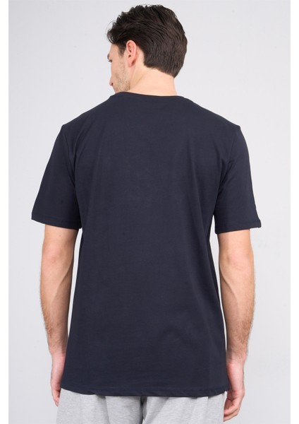 Çetinkaya Chester Polo 3865 Erkek Bisiklet Yaka 30/1 Penye Baskılı Regular T-Shirt Lacivert fiyatları