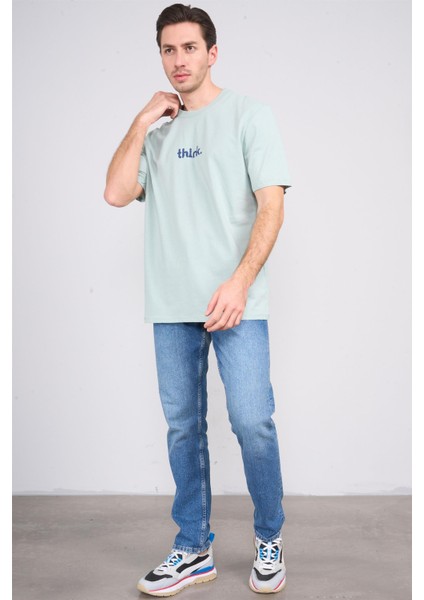 Çetinkaya Chester Polo 3900 Erkek Bisiklet Yaka Pamuk Baskılı Comfort T-Shirt Çağla fiyatları