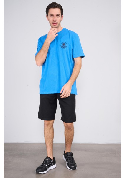 Çetinkaya Chester Polo 3833 Bisiklet Yaka 30/1 Penye Comfort Baskılı T-Shirt Cobalt fiyatları