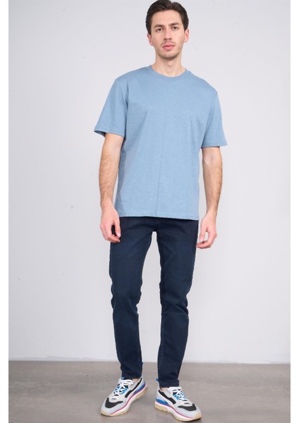 6443 Erkek Proton Slim Fit Kot Pantolon Koyu Mavi