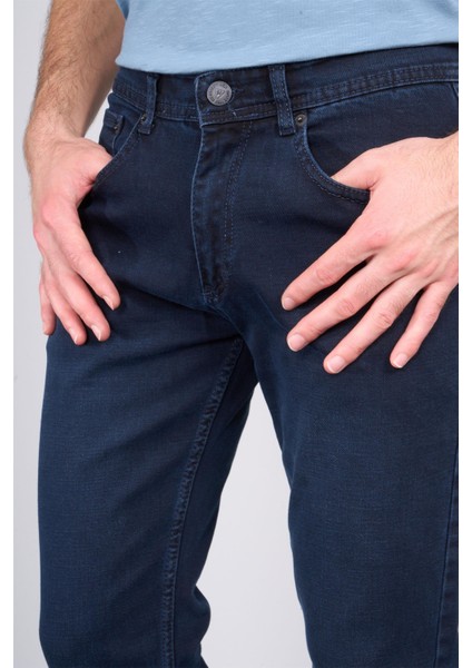 6443 Erkek Proton Slim Fit Kot Pantolon Koyu Mavi modelleri