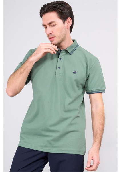 3894 Erkek Polo Yaka 30/1 Penye Pike T-Shirt Çağla