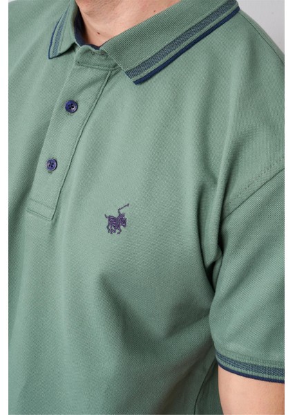 3894 Erkek Polo Yaka 30/1 Penye Pike T-Shirt Çağla modelleri