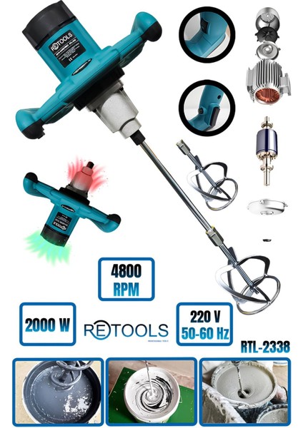 2000 W Boya Karıştırıcı