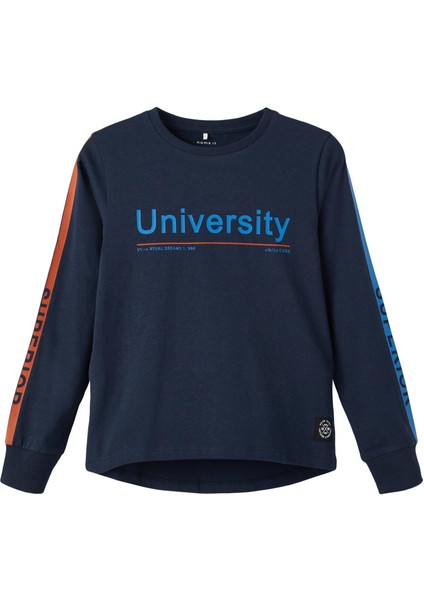 Erkek Çocuk Lacivert Tshirt Uzun Kollu