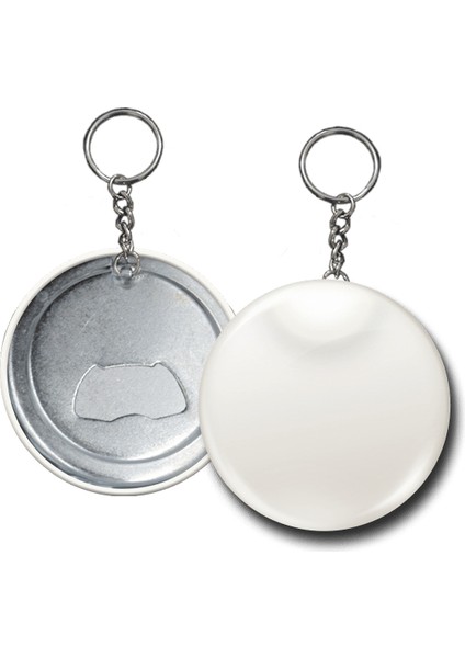 Vizyonstore Buton Şişe Açacağı Anahtarlık 250 Adet VG58UVAN Ø 58 mm Uv Baskıya Uygun