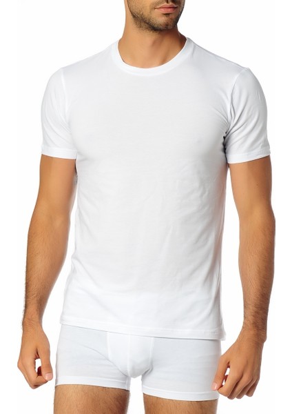 Aura Erkek Bisiklet Yaka T-Shirt 9506 Beyaz fırsatları