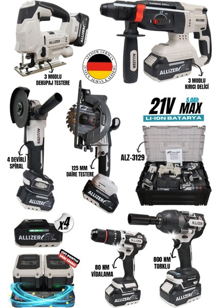 Allizer 6'lı Set Profesyonel Kullanıma Uygun