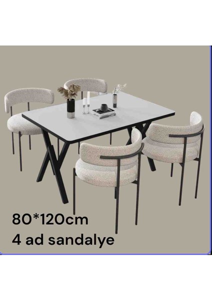 Tatya Beyaz Mutfak Masası Yemek Masası