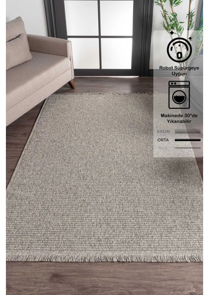 Naturel Pera, Jüt Modern Dokuma Soft Tuşeli Sisal Cut Loop Masaj Mekan Salon Oda Halısı